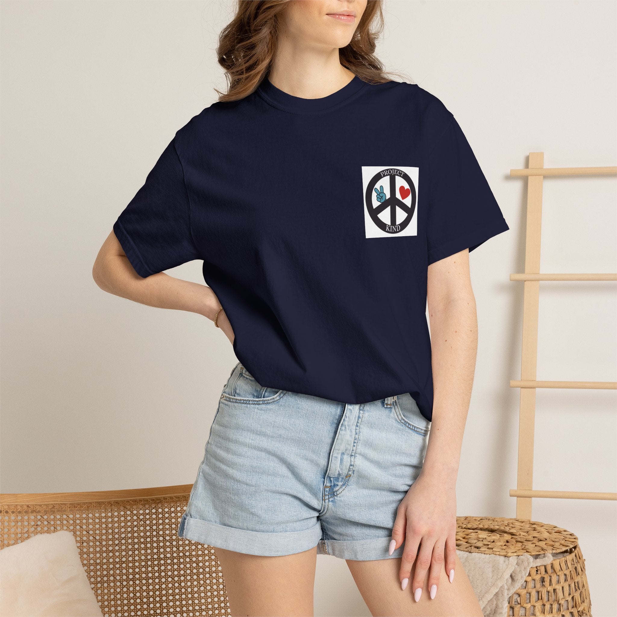 Copy of Did You Smile Today T-Shirt — Peace Sign Chest & Cheerful Back Graphic Tee