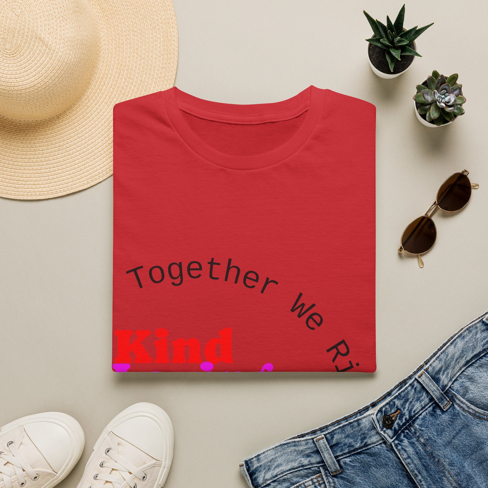 Kind Loving Respect T-Shirt — "Together We Rise" Inspirational Tee