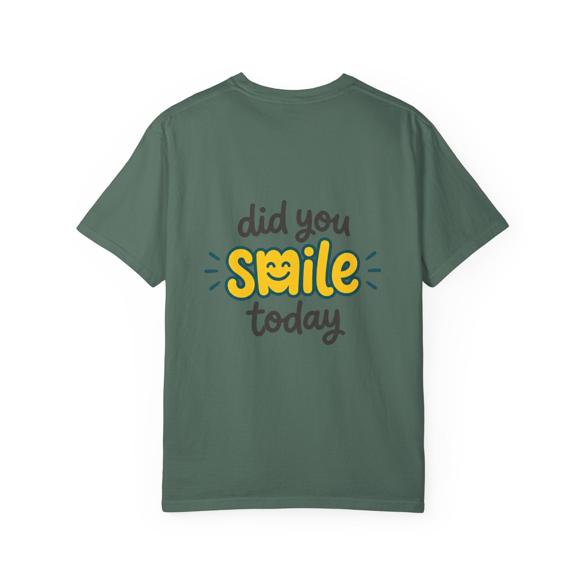 Did You Smile Today T-Shirt — Peace Sign Chest & Cheerful Back Graphic