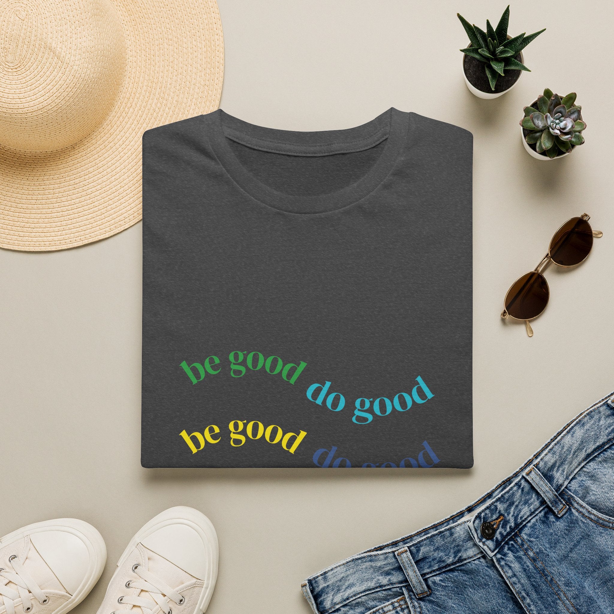 Be Good Do Good Rainbow Tee — Positive Message Graphic T-Shirt