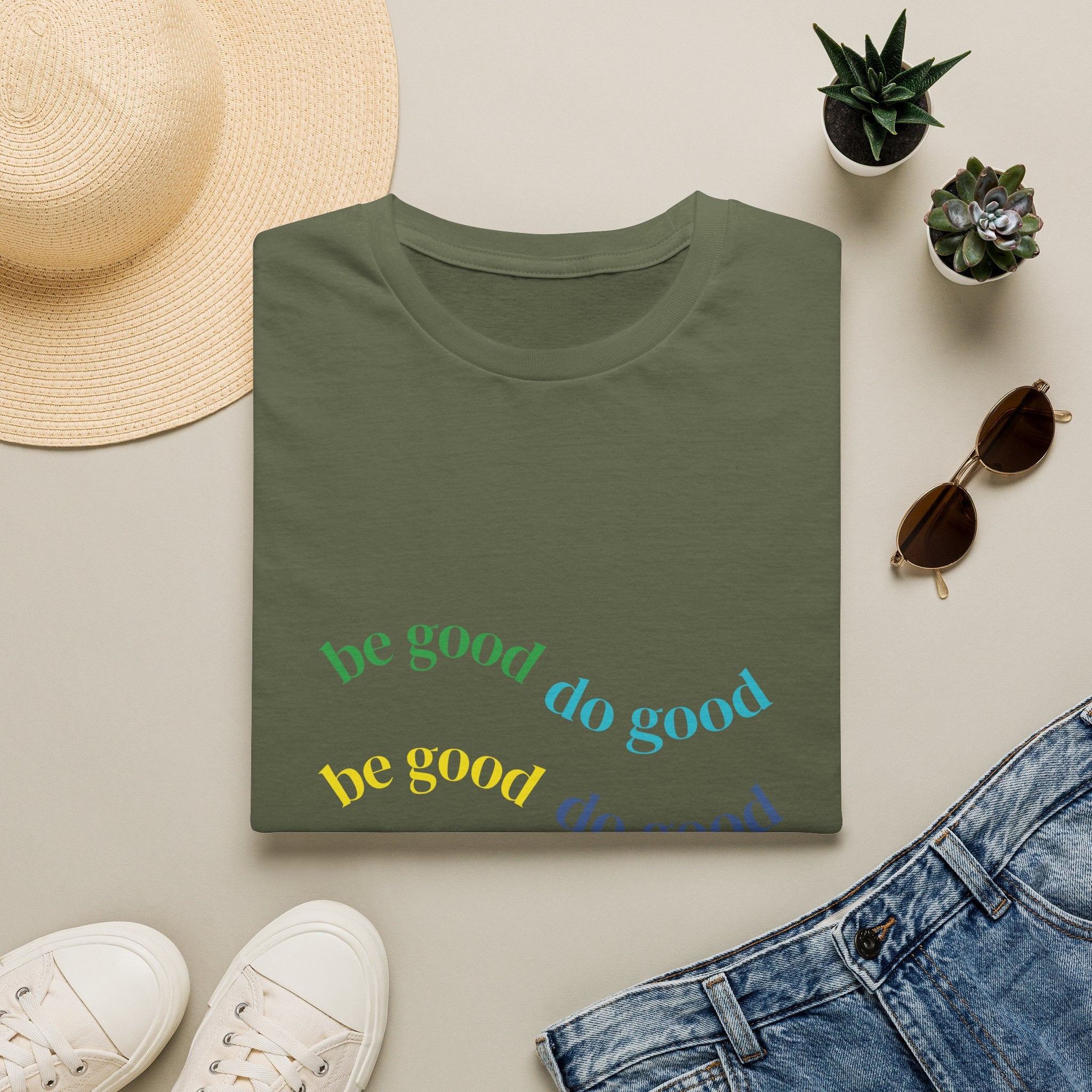 Be Good Do Good Rainbow Tee — Positive Message Graphic T-Shirt