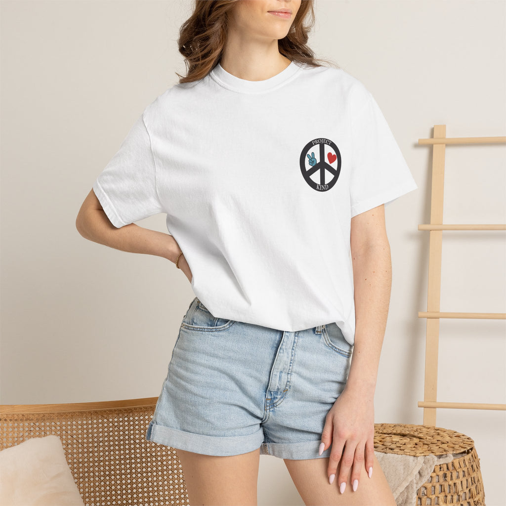Did You Smile Today T-Shirt — Peace Sign Chest & Cheerful Back Graphic