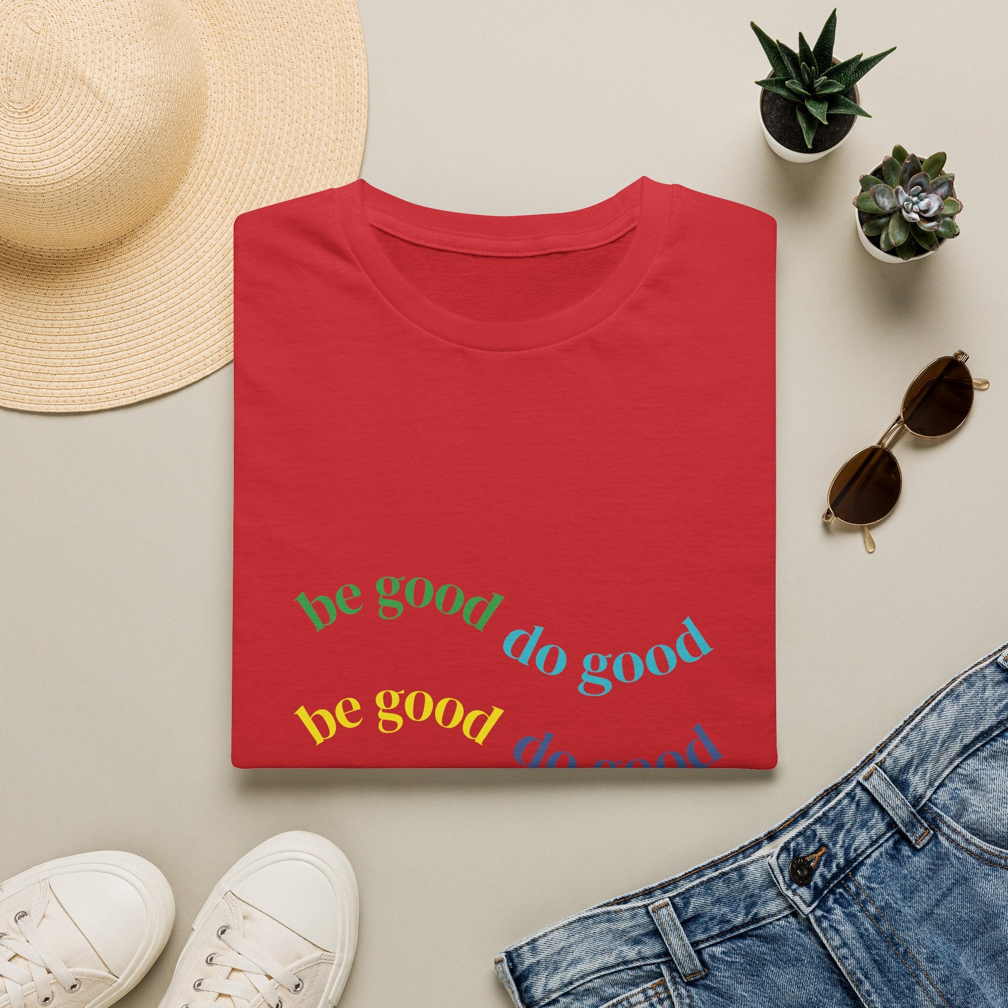 Be Good Do Good Rainbow Tee — Positive Message Graphic T-Shirt