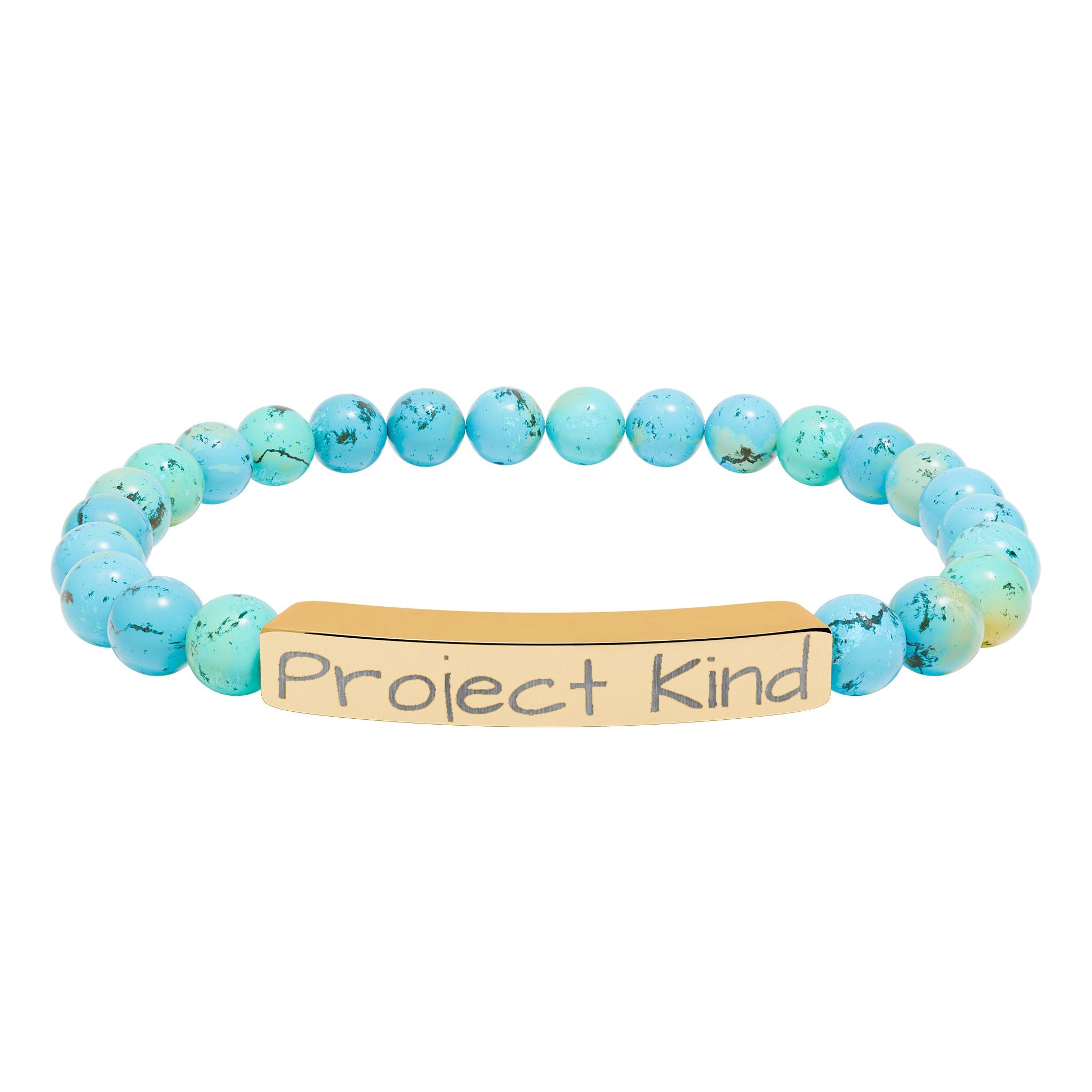 Engraved "Project Kind" Pearl Braclet