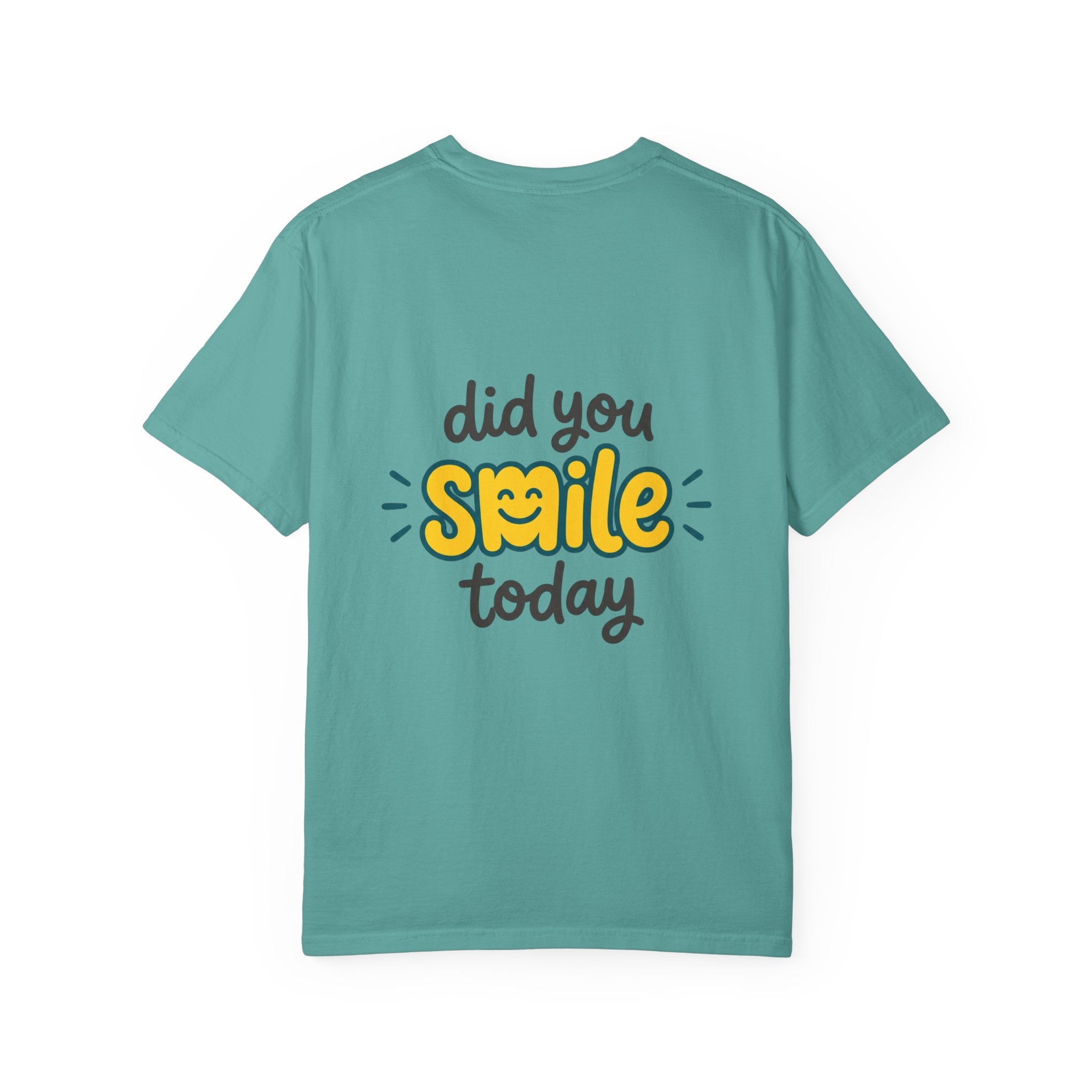 Did You Smile Today T-Shirt — Peace Sign Chest & Cheerful Back Graphic