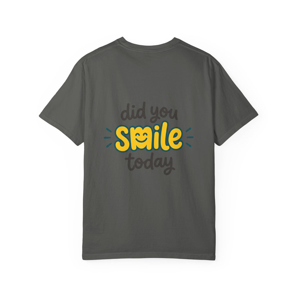 Copy of Did You Smile Today T-Shirt — Peace Sign Chest & Cheerful Back Graphic Tee