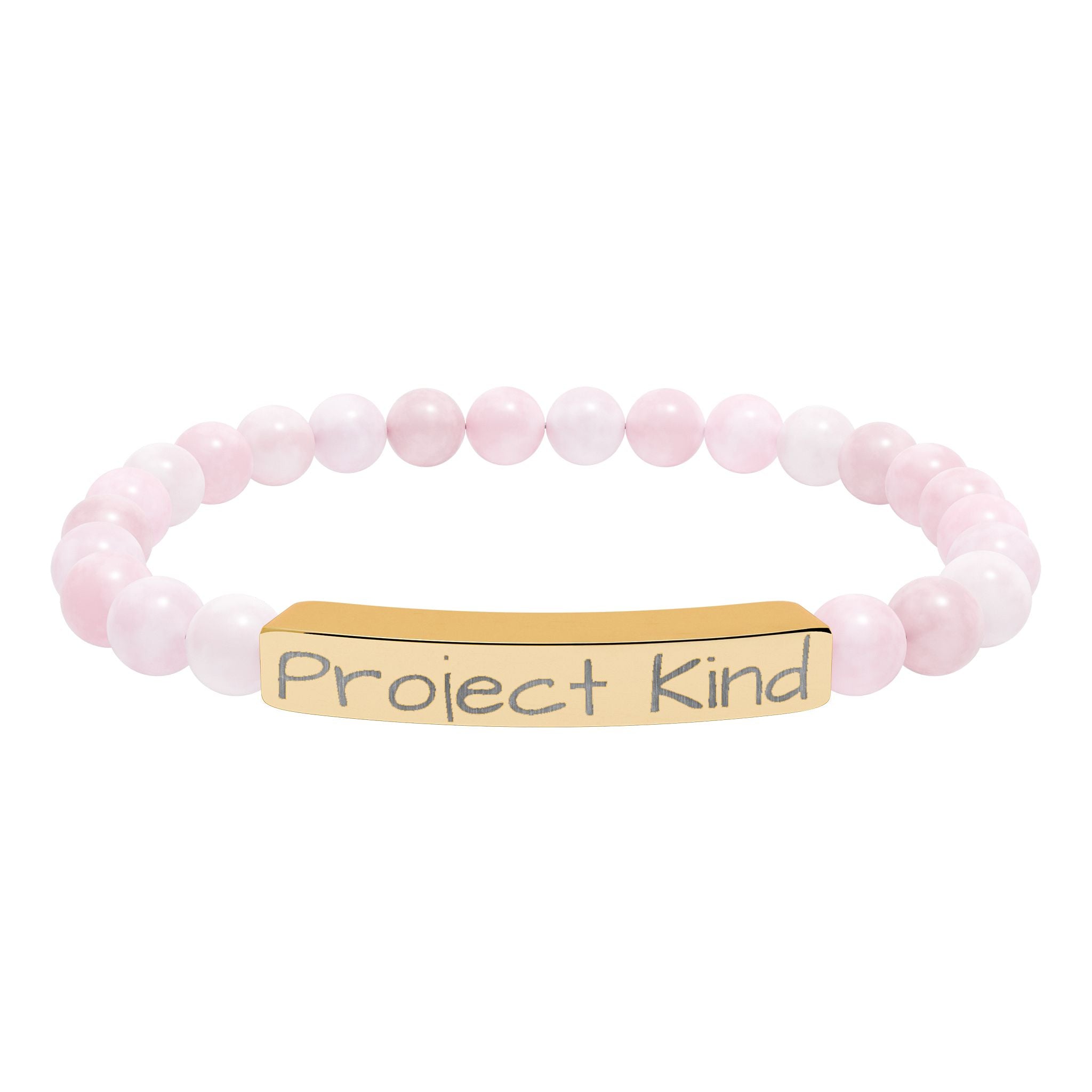 Engraved "Project Kind" Pearl Braclet