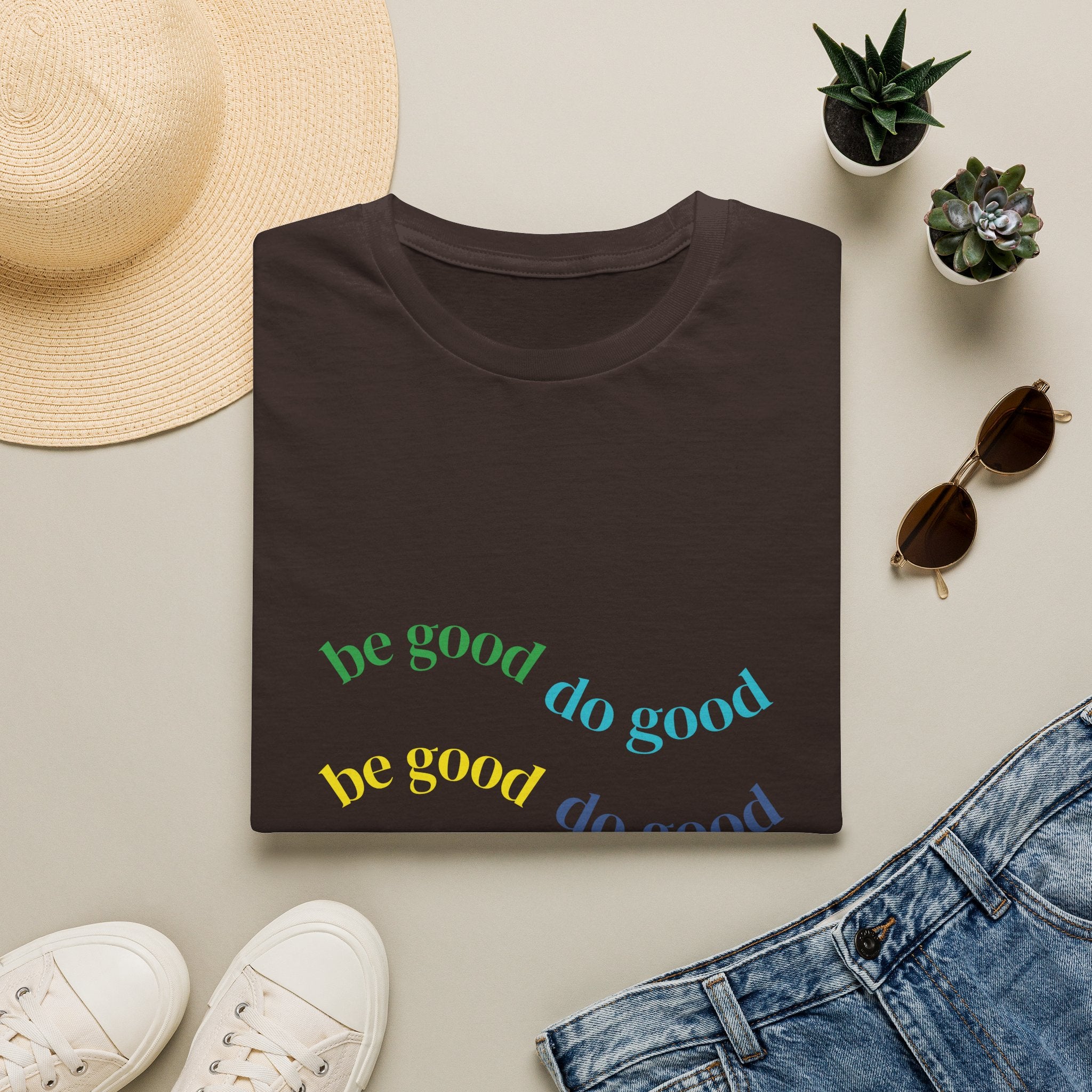 Be Good Do Good Rainbow Tee — Positive Message Graphic T-Shirt
