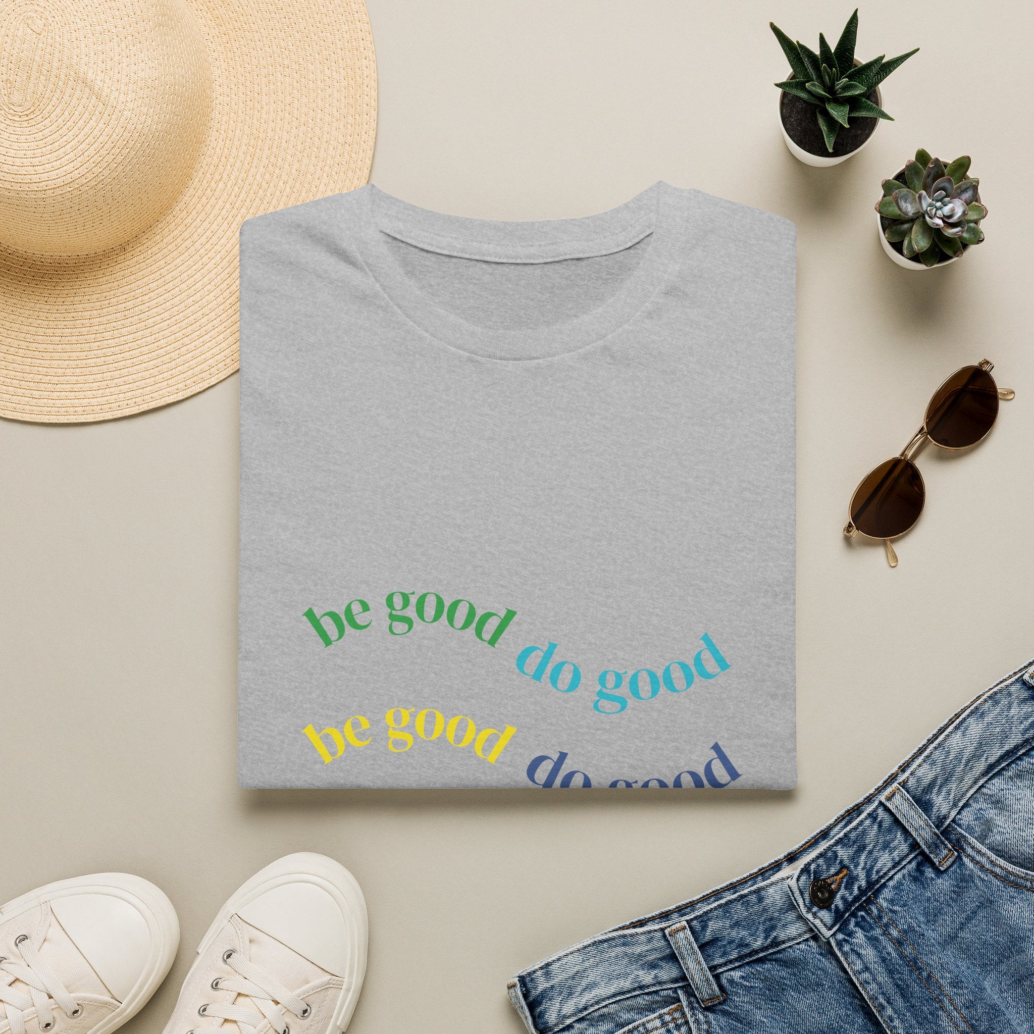 Be Good Do Good Rainbow Tee — Positive Message Graphic T-Shirt