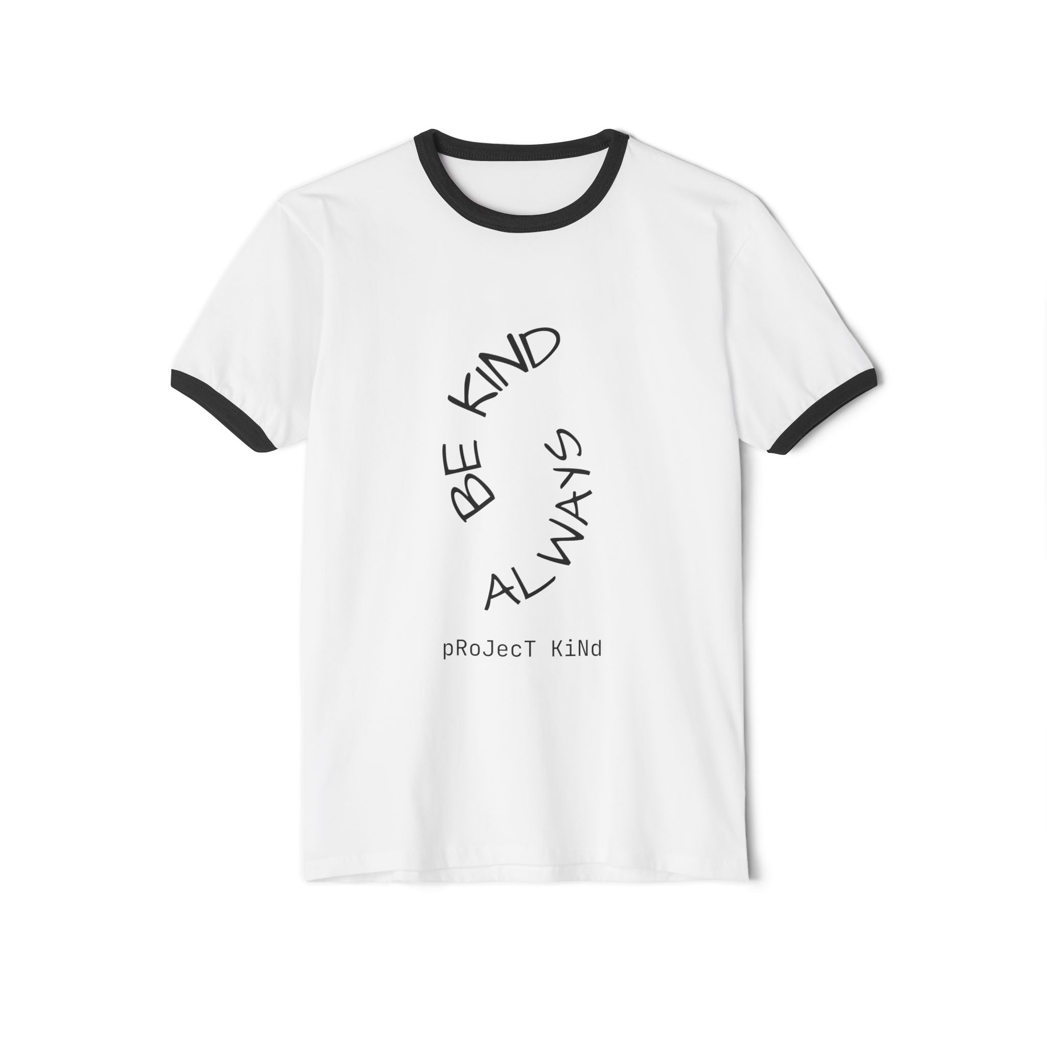 Be Kind Always Ringer T-Shirt — Project Kind Peace Sign Tee