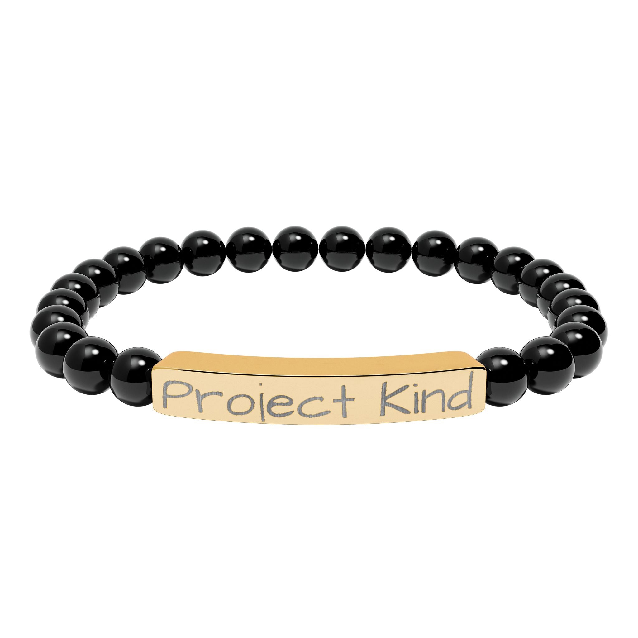Engraved "Project Kind" Pearl Braclet