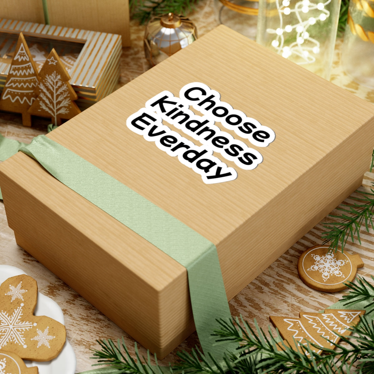 Choose Kindness Everday Sticker — Inspirational Vinyl Kiss-Cut Sticker for Laptops, Water Bottles & Journals