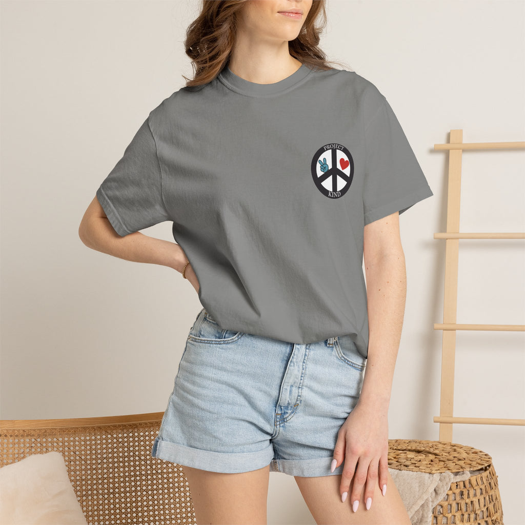 Did You Smile Today T-Shirt — Peace Sign Chest & Cheerful Back Graphic Tee