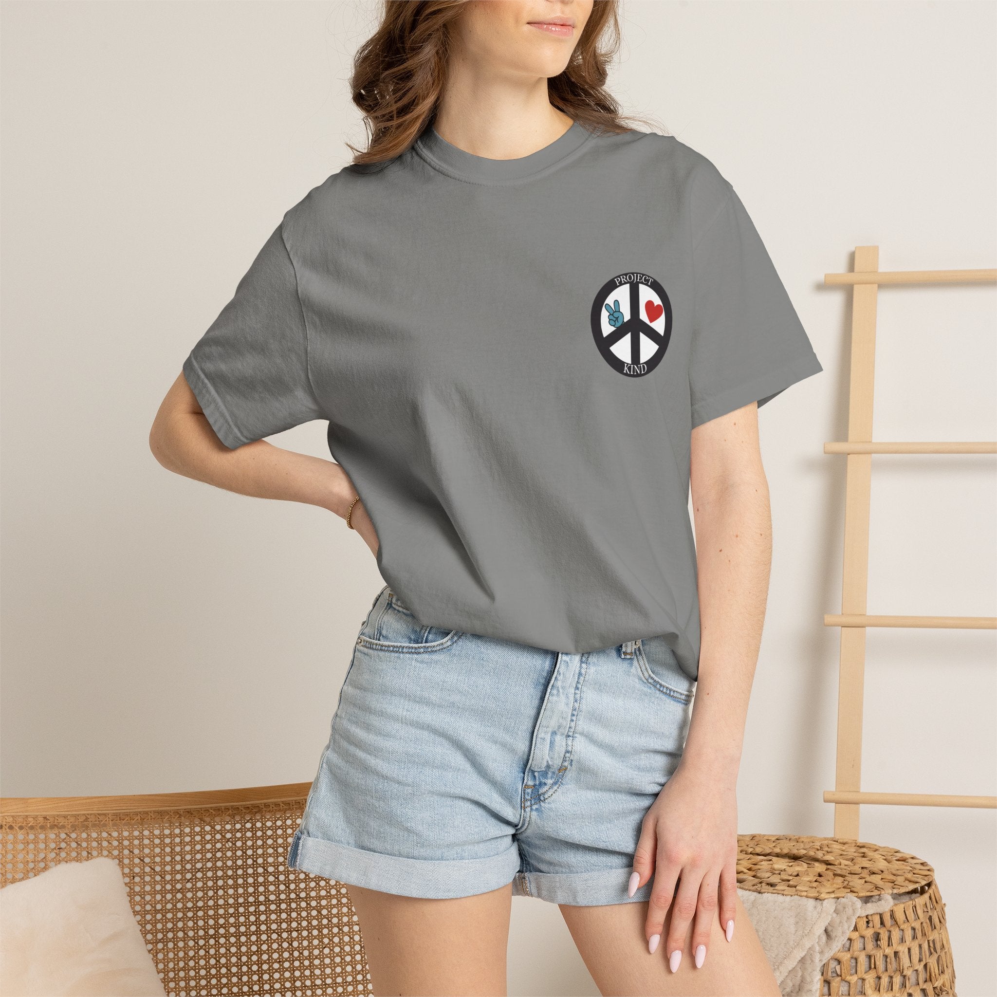 Did You Smile Today T-Shirt — Peace Sign Chest & Cheerful Back Graphic Tee