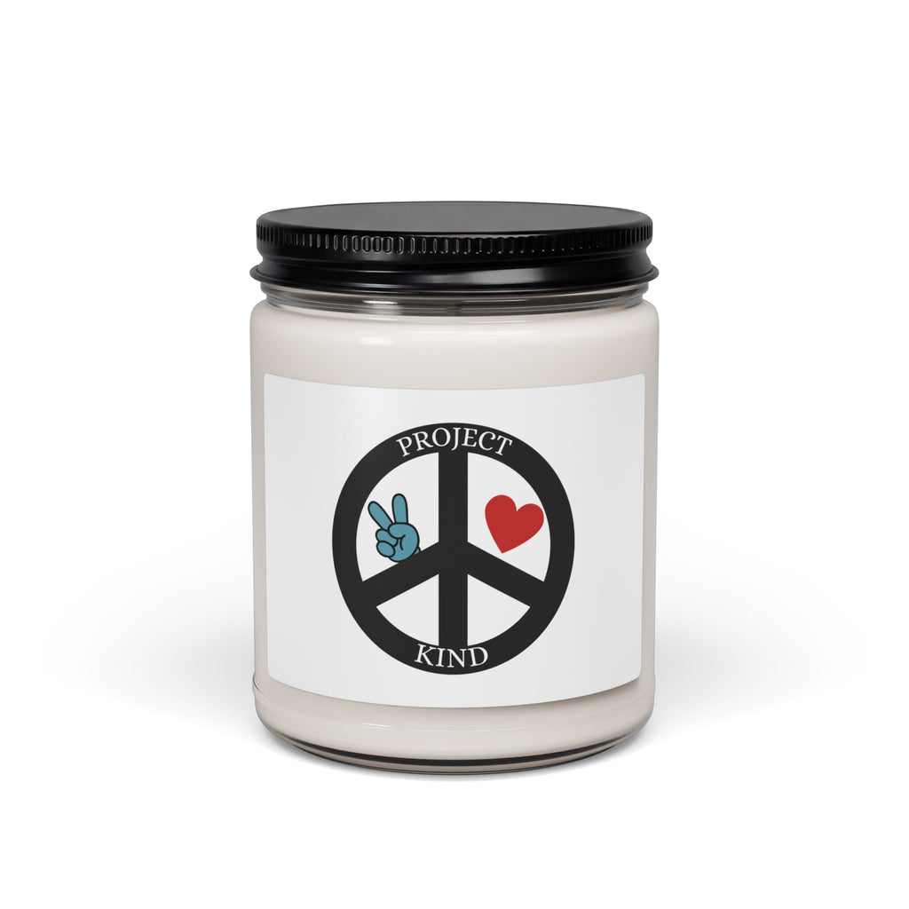 Project Kind Peace Sign Soy Candle — 9oz Scented Jar (Peace & Love)
