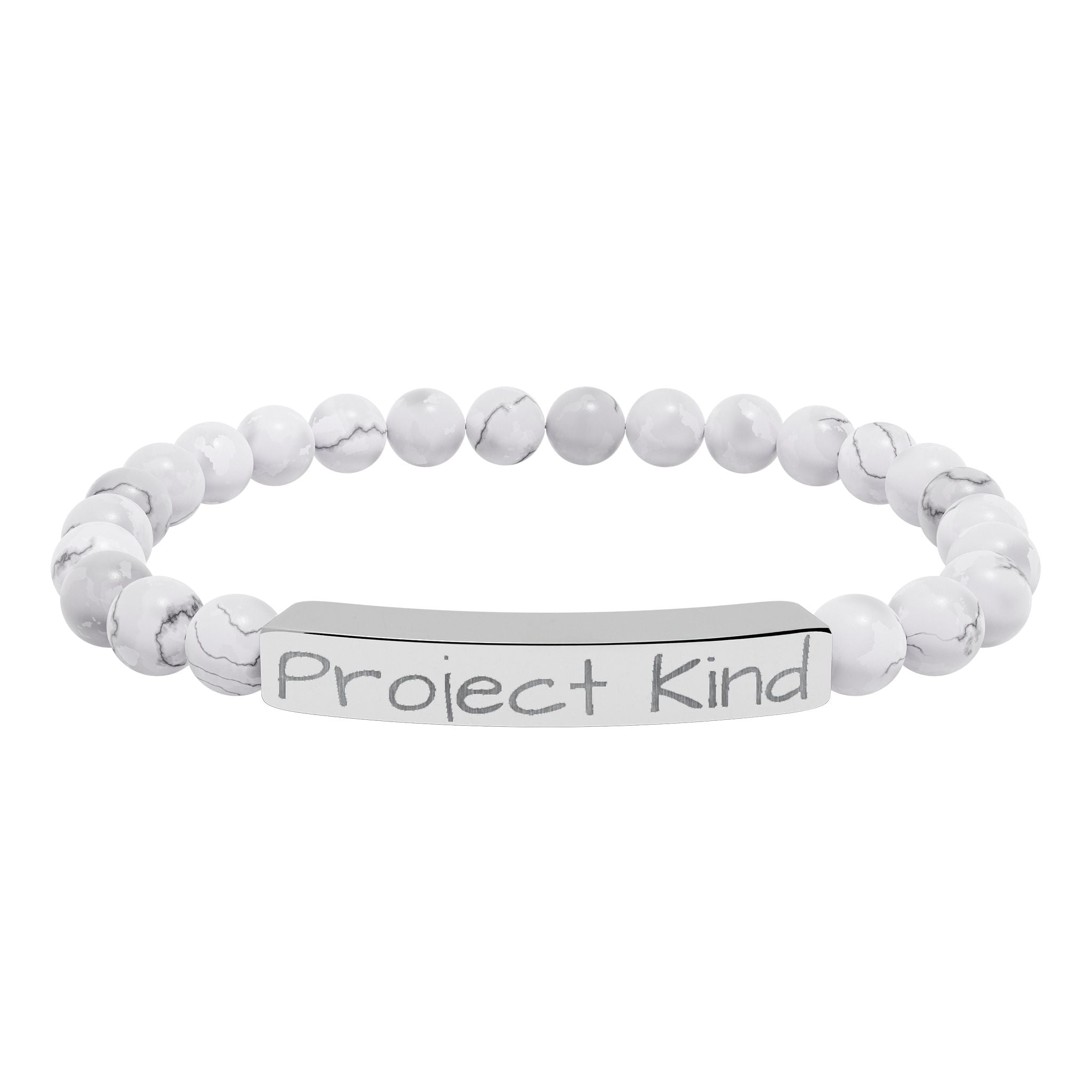 Engraved "Project Kind" Pearl Braclet