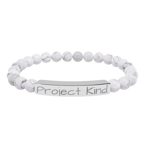 Engraved "Project Kind" Pearl Braclet