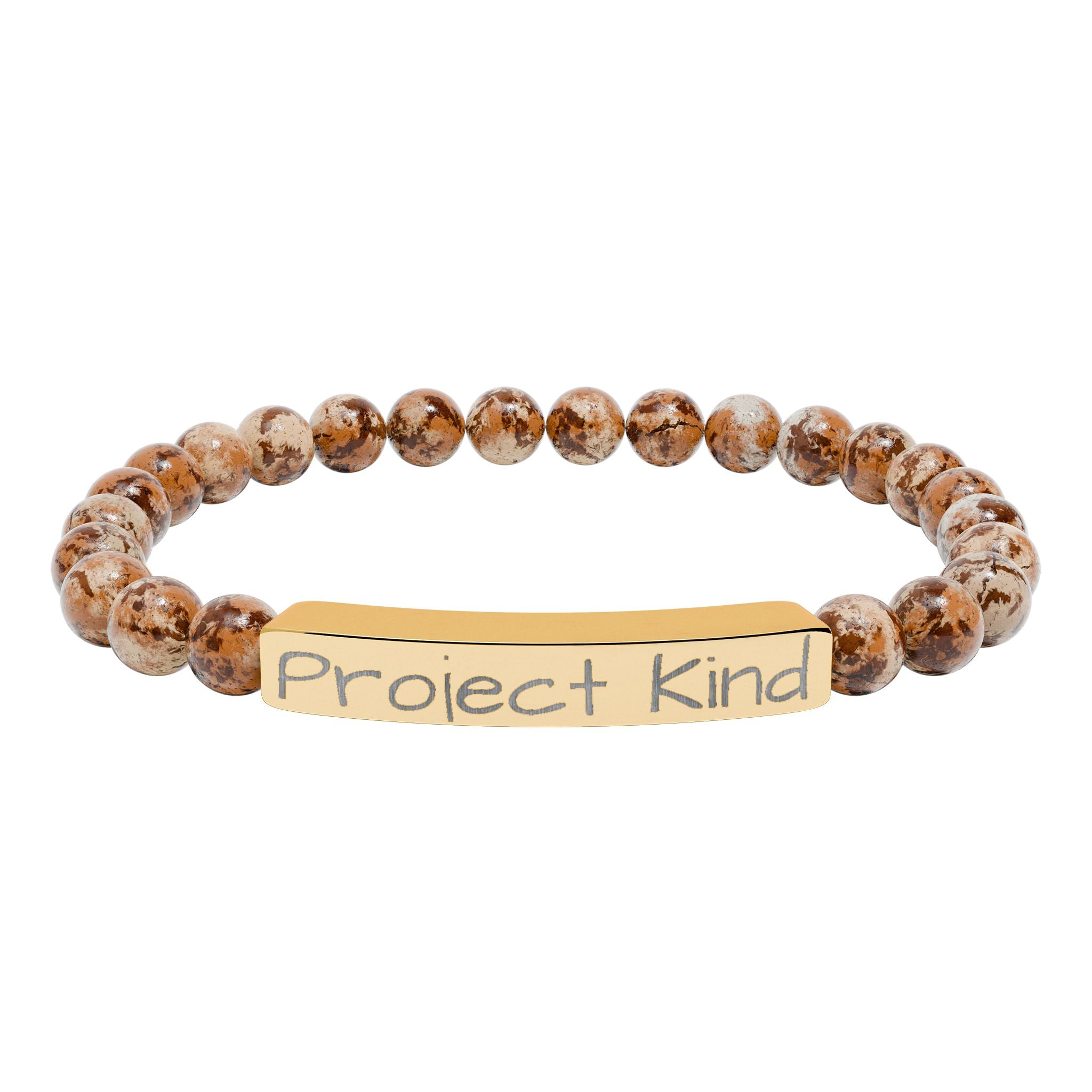 Engraved "Project Kind" Pearl Braclet