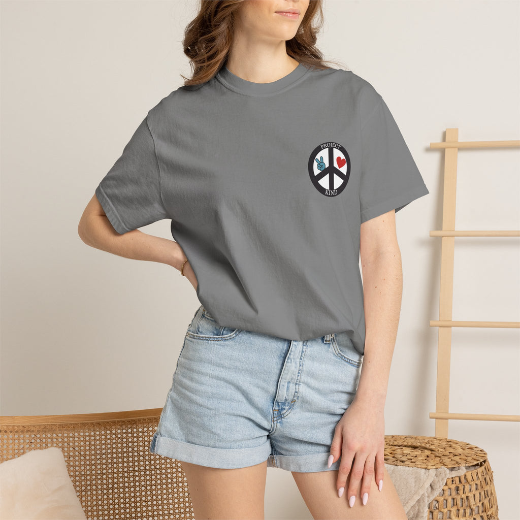 Did You Smile Today T-Shirt — Peace Sign Chest & Cheerful Back Graphic Tee