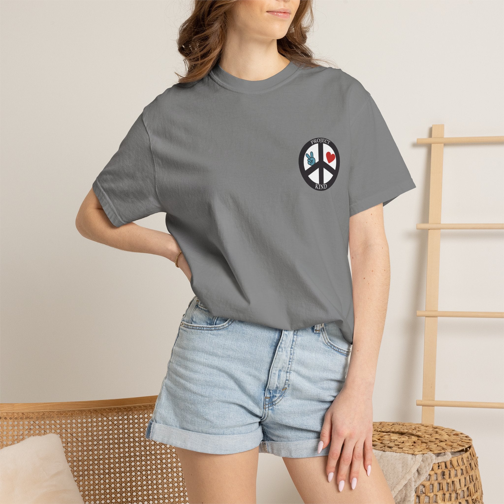 Did You Smile Today T-Shirt — Peace Sign Chest & Cheerful Back Graphic Tee