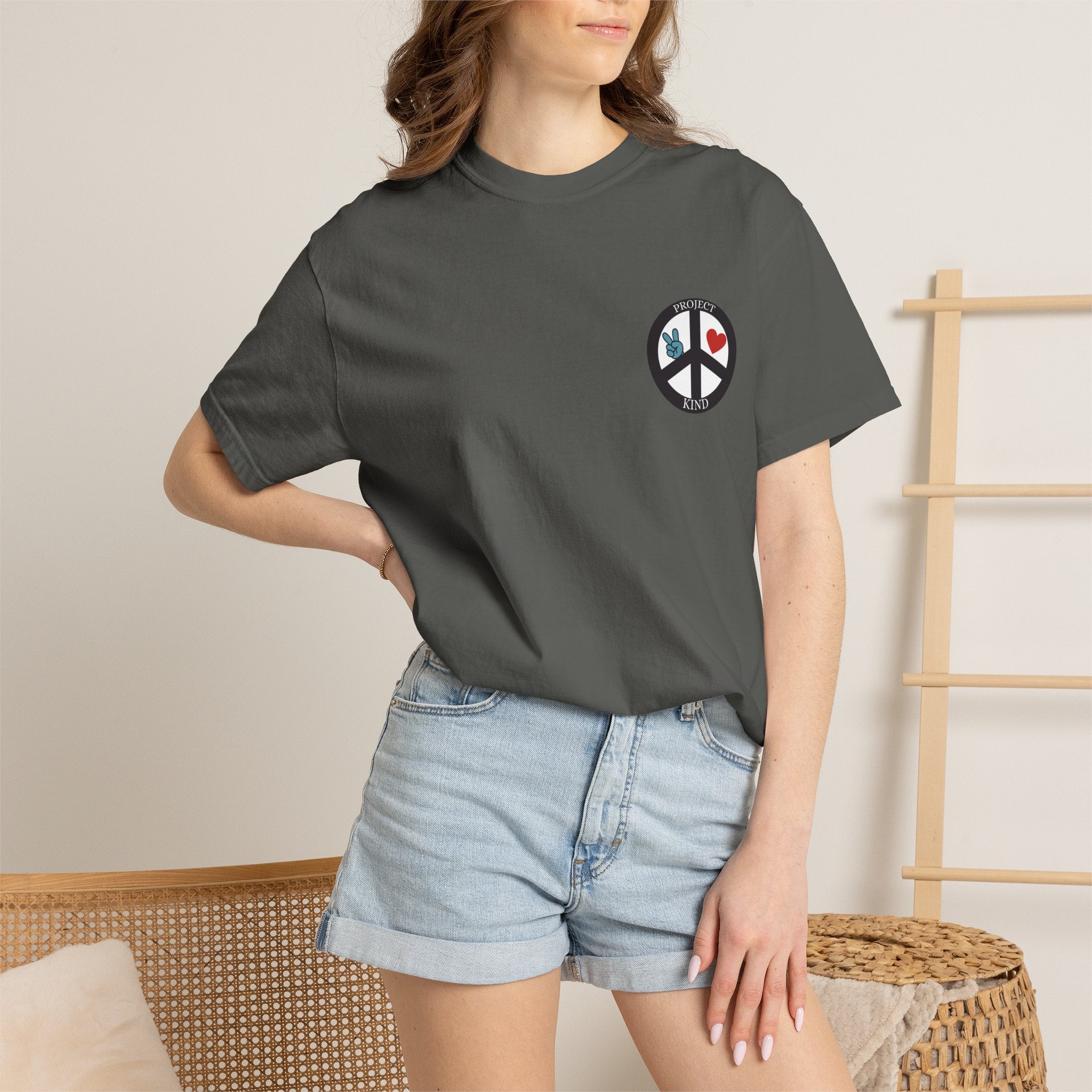 Did You Smile Today T-Shirt — Peace Sign Chest & Cheerful Back Graphic Tee