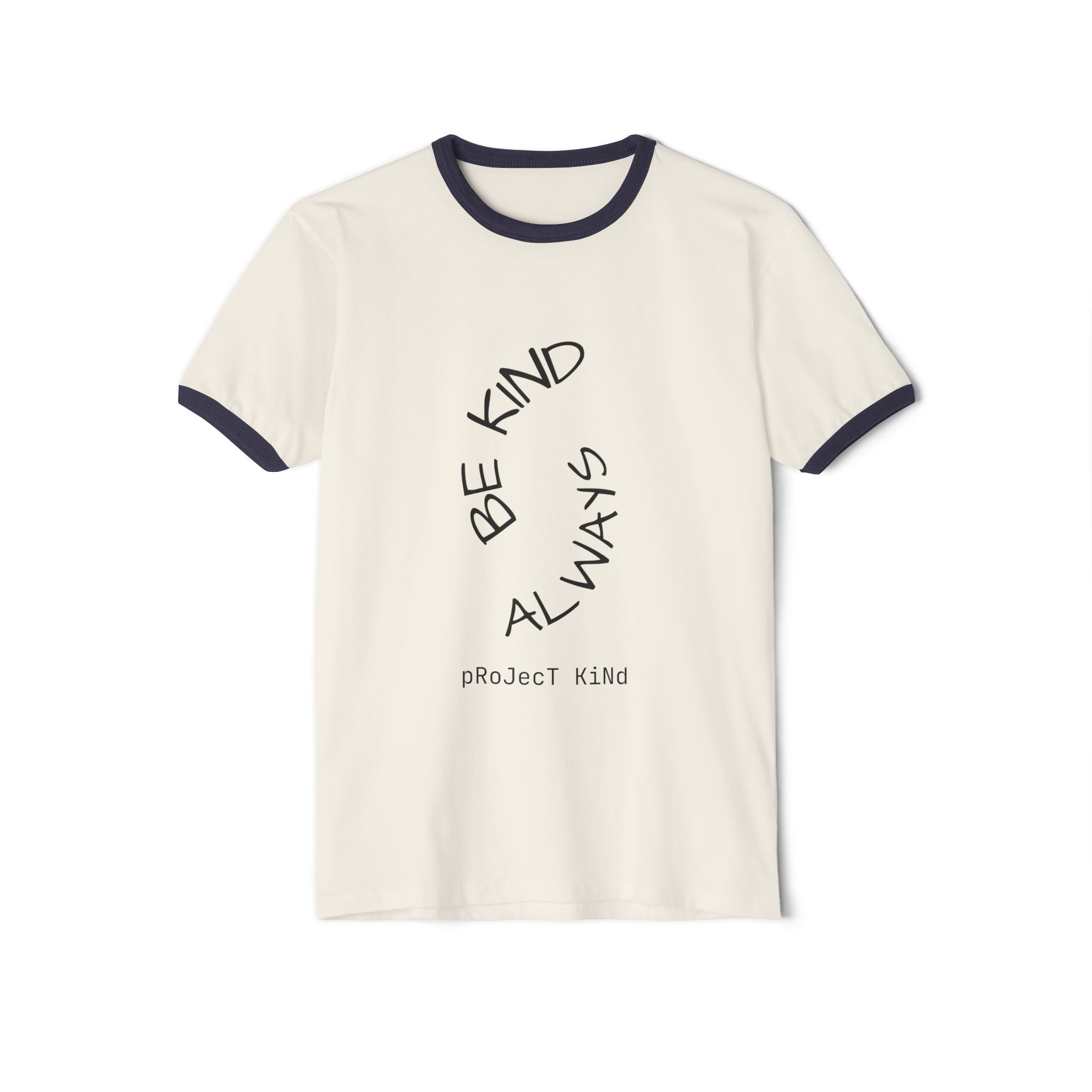 Be Kind Always Ringer T-Shirt — Project Kind Peace Sign Tee