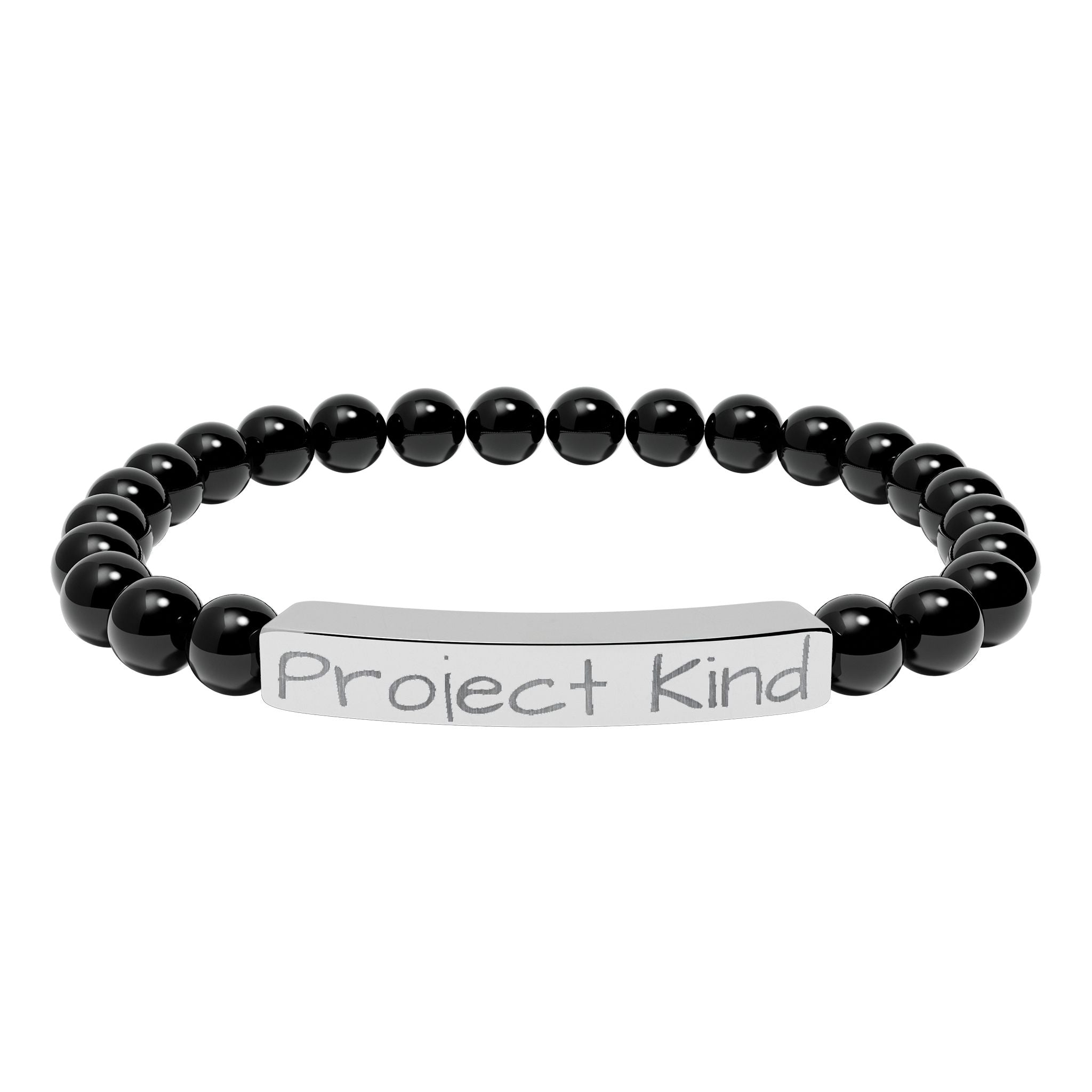 Engraved "Project Kind" Pearl Braclet