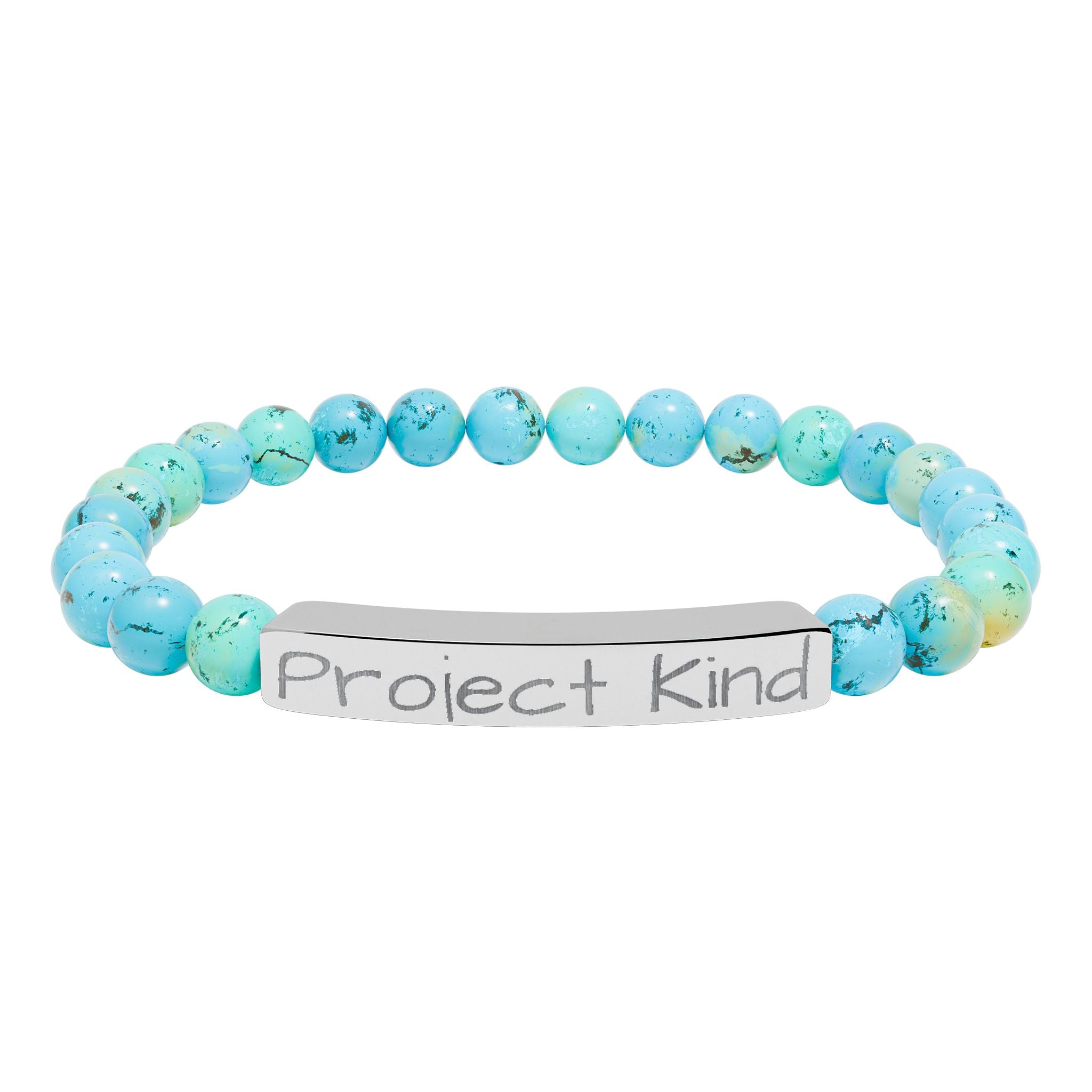 Engraved "Project Kind" Pearl Braclet