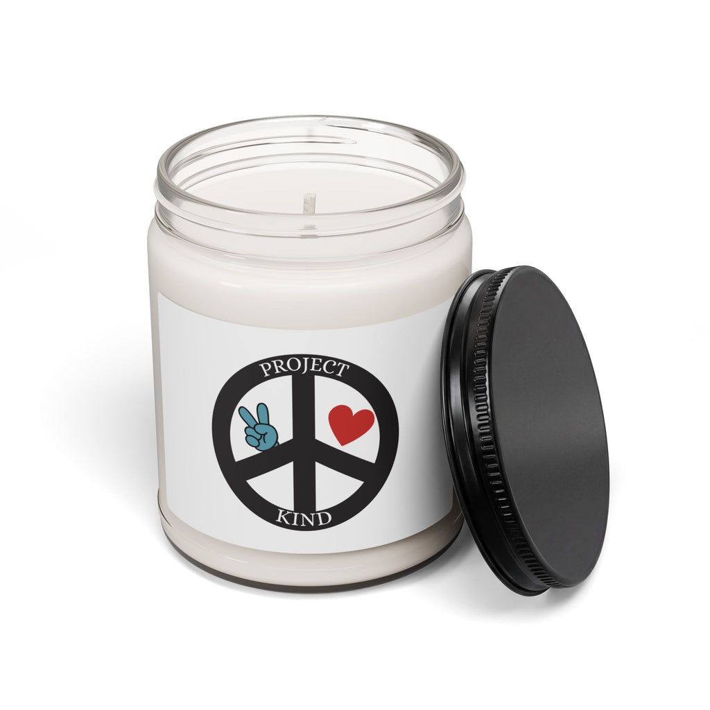 Project Kind Peace Sign Soy Candle — 9oz Scented Jar (Peace & Love)