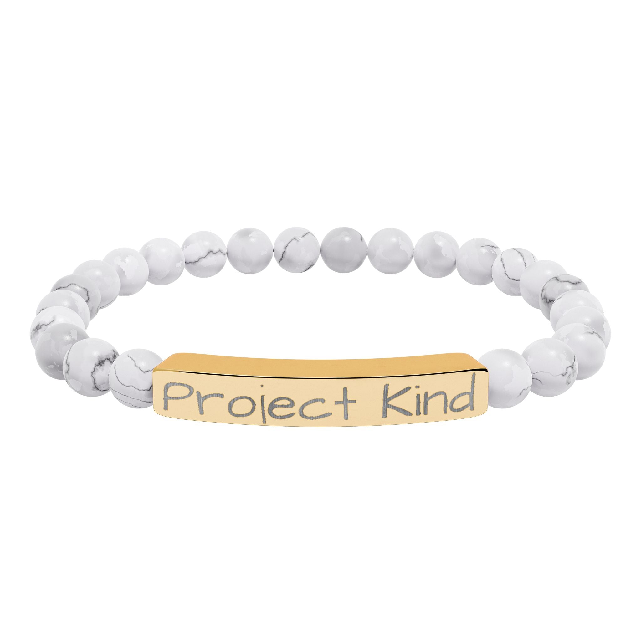 Engraved "Project Kind" Pearl Braclet
