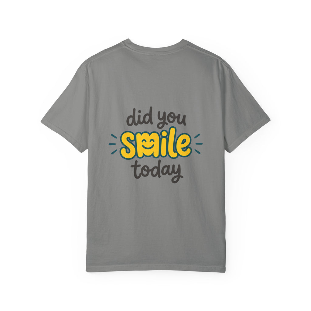 Copy of Did You Smile Today T-Shirt — Peace Sign Chest & Cheerful Back Graphic Tee