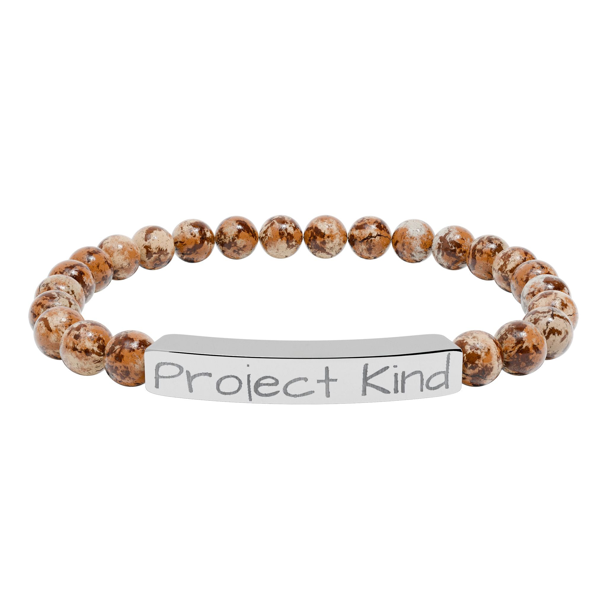 Engraved "Project Kind" Pearl Braclet