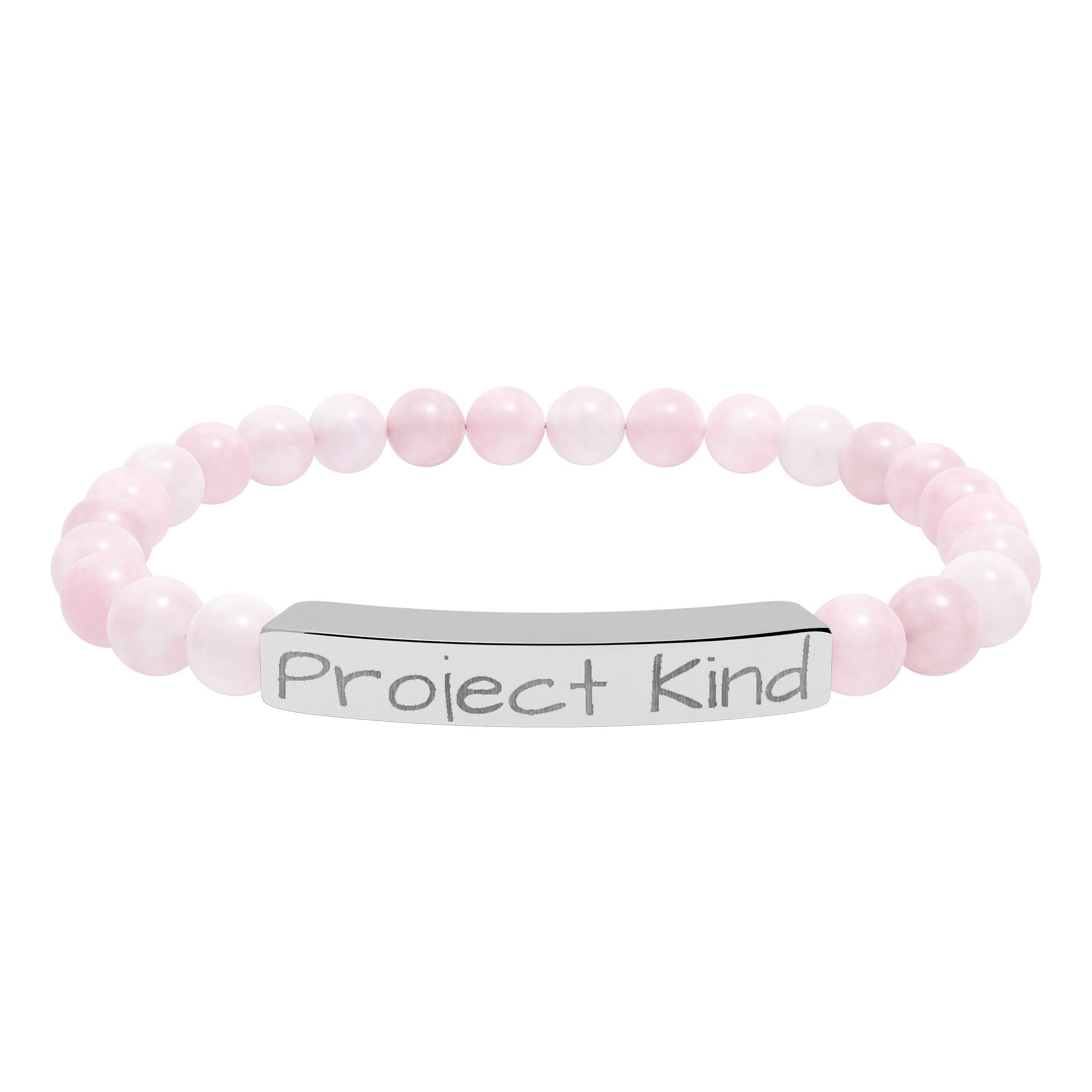Engraved "Project Kind" Pearl Braclet