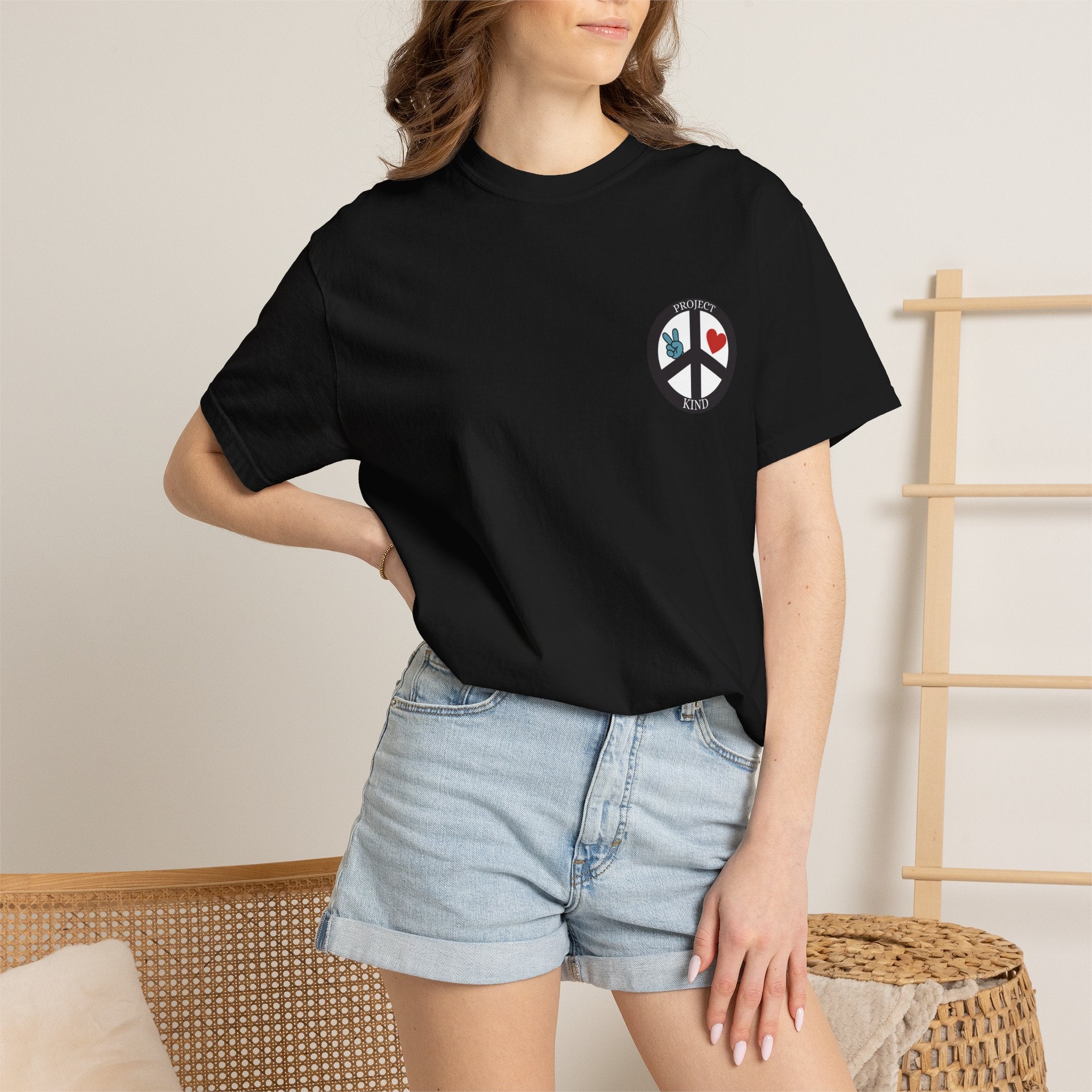 Did You Smile Today T-Shirt — Peace Sign Chest & Cheerful Back Graphic Tee