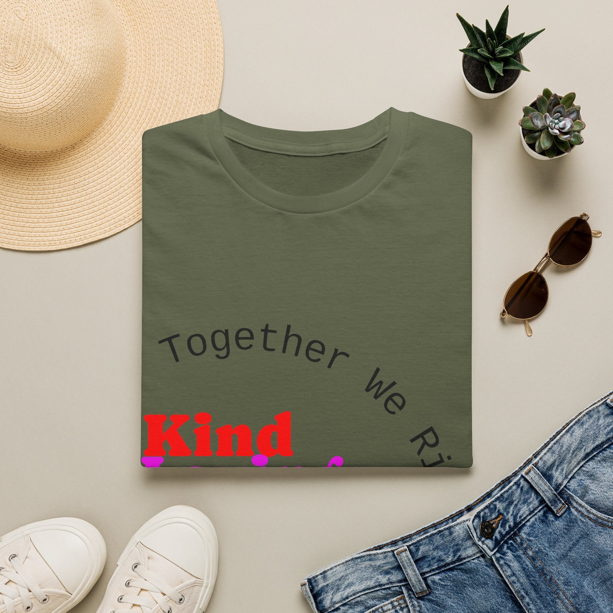 Kind Loving Respect T-Shirt — "Together We Rise" Inspirational Tee